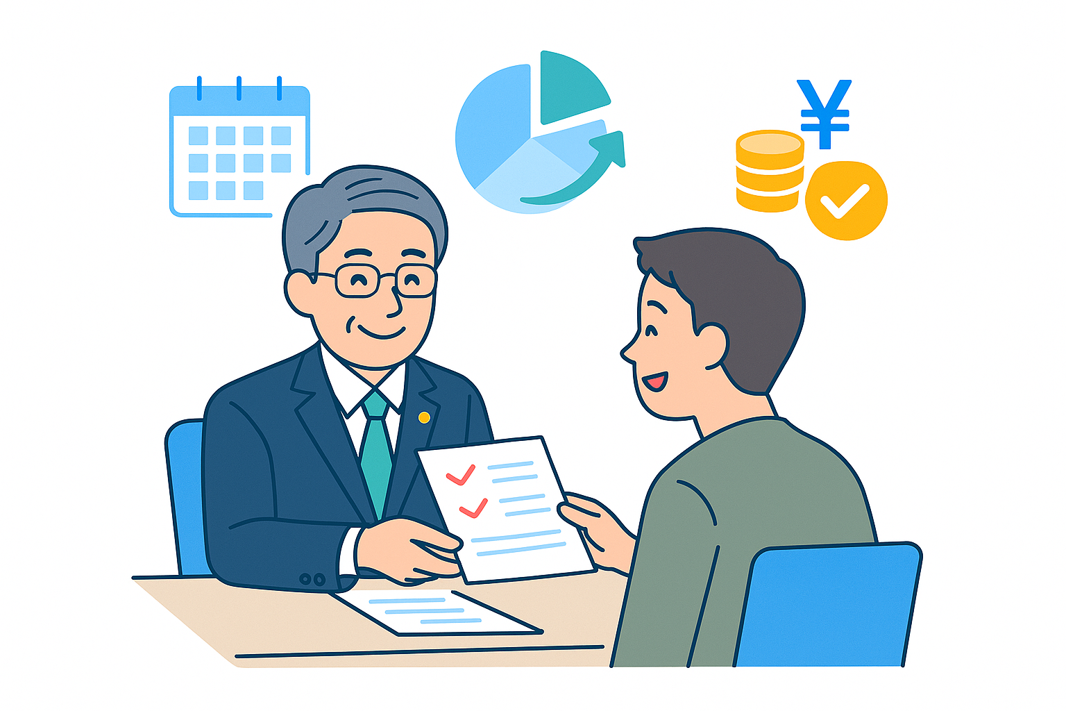 分割対応のイラスト