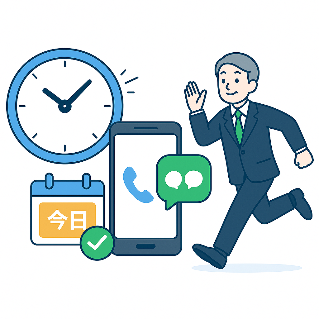 即日対応のイラスト